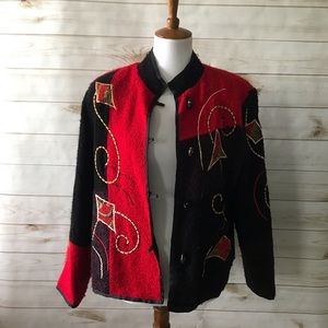 Vintage Allure Embroidered Overcoat